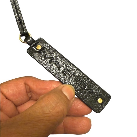 black leather satchel-style handbag from Via Spiga beautiful three compartments - Picture 11 of 16